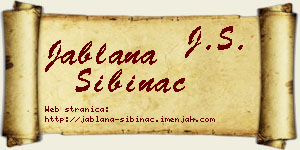 Jablana Šibinac vizit kartica